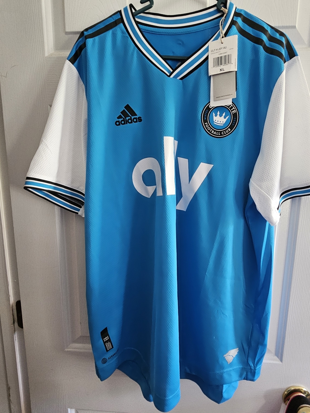 Adidas Soccer Charlotte FC MLS 22/23 Men’s Home Ally Jersey Blue Size XL